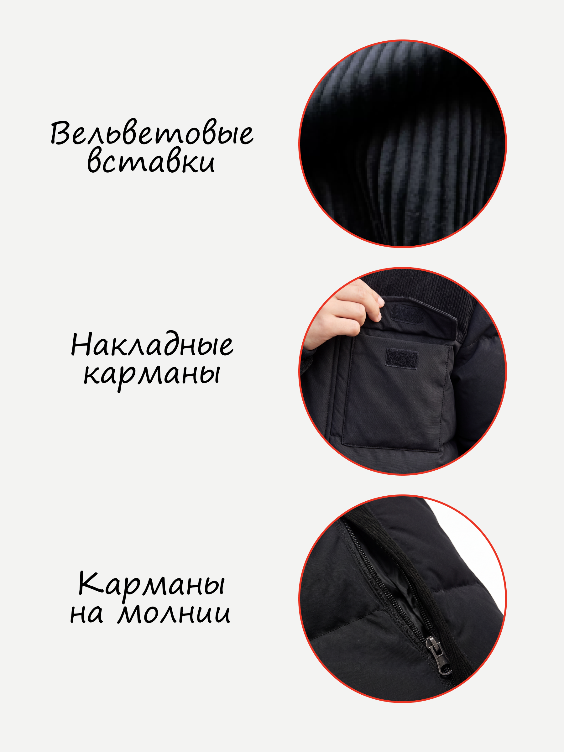 Парка GUSTI GW6BJ171-BLACK - фото 4