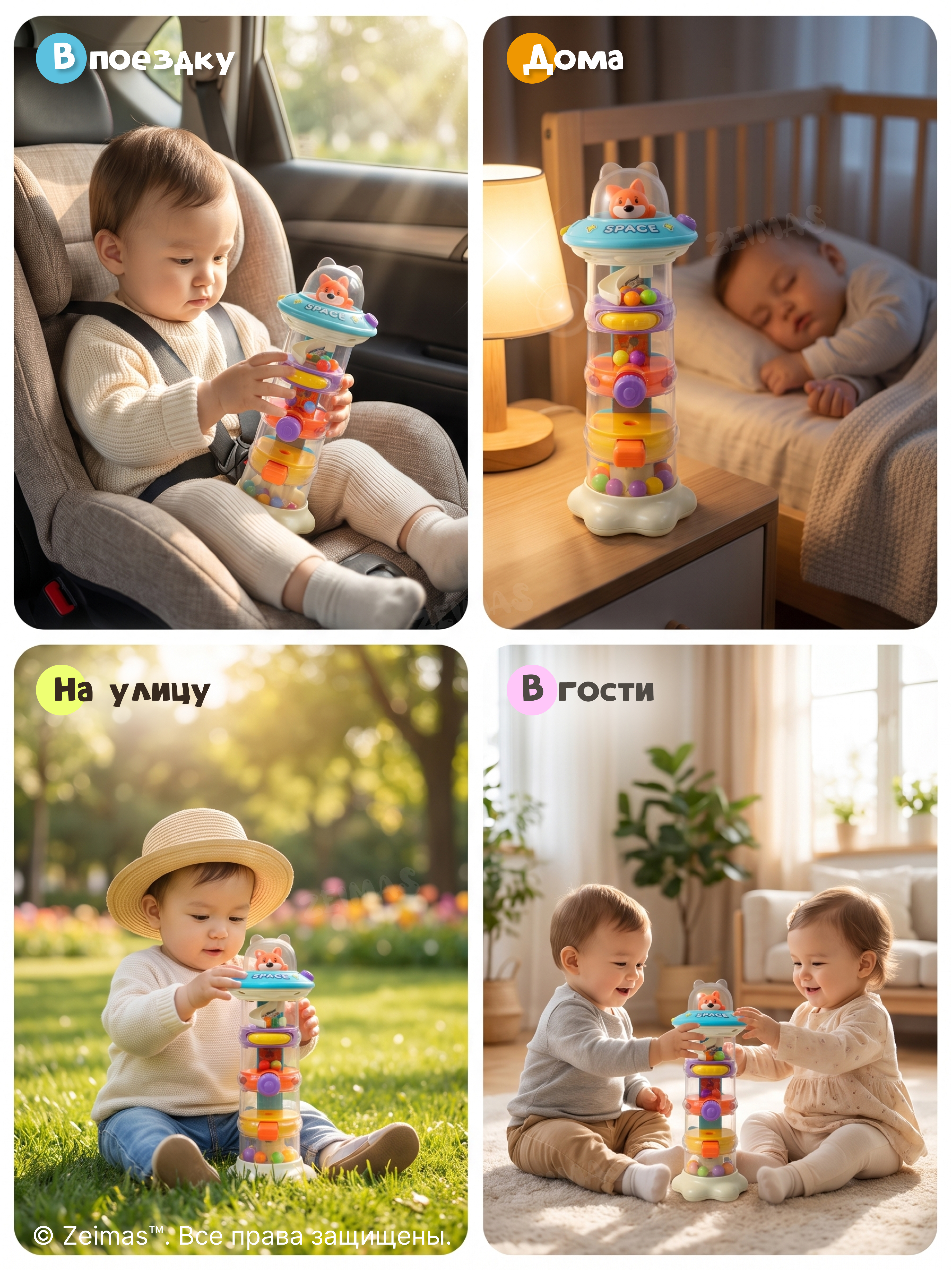 Игрушка Zeimas развивающий центр Шаробум башня-лабиринт - фото 11