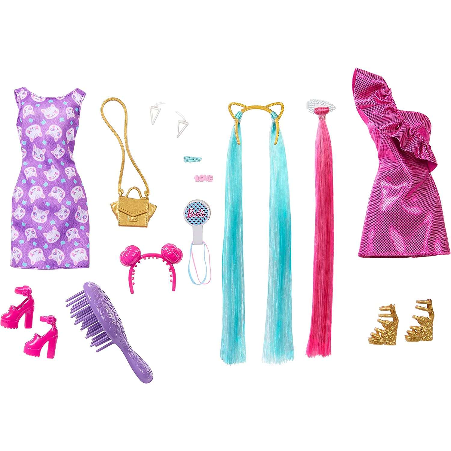 Кукла модельная Barbie Hair Play Кошка HKT96 - фото 6