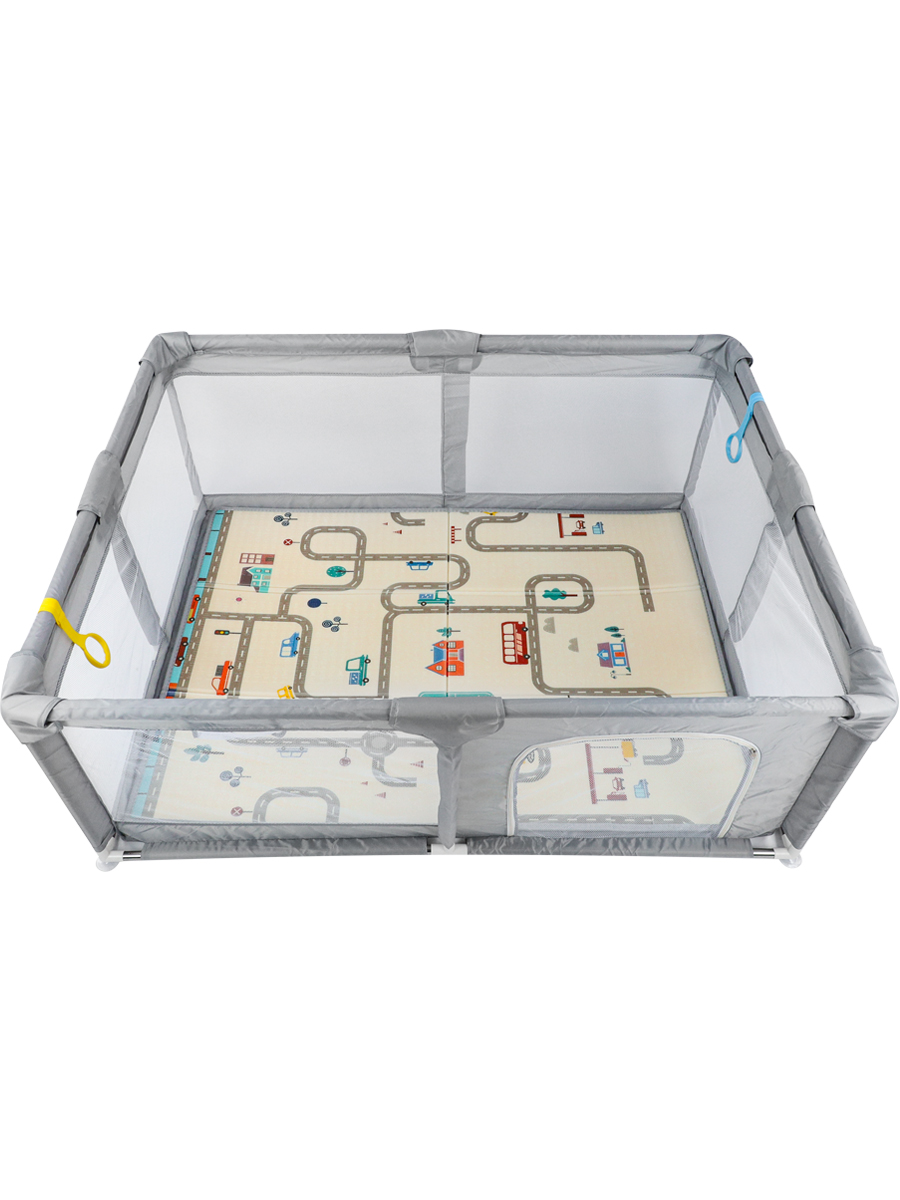 Манеж Рыжий кот 160х120 см серый DN0001191 - фото 9