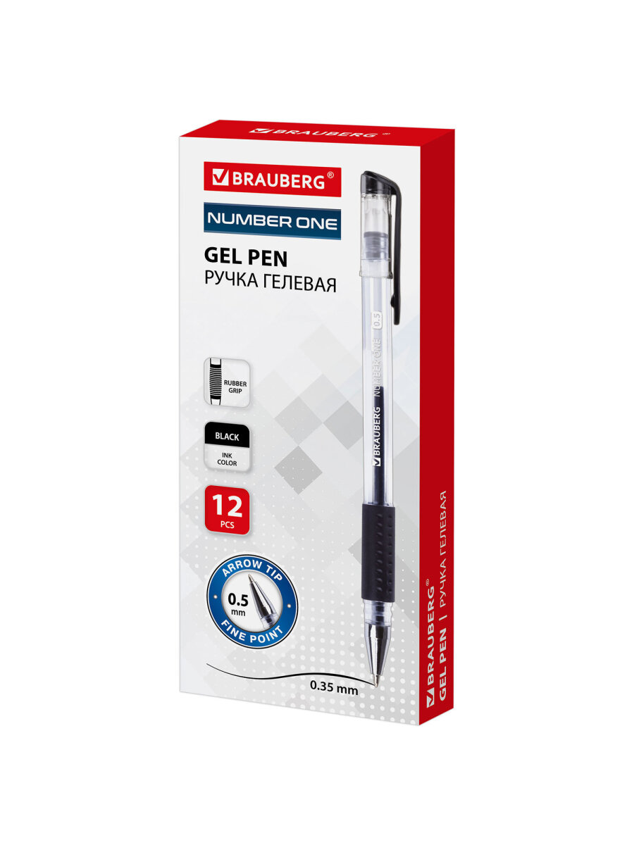 Ручка гелевая Brauberg 12 шт. - фото 13