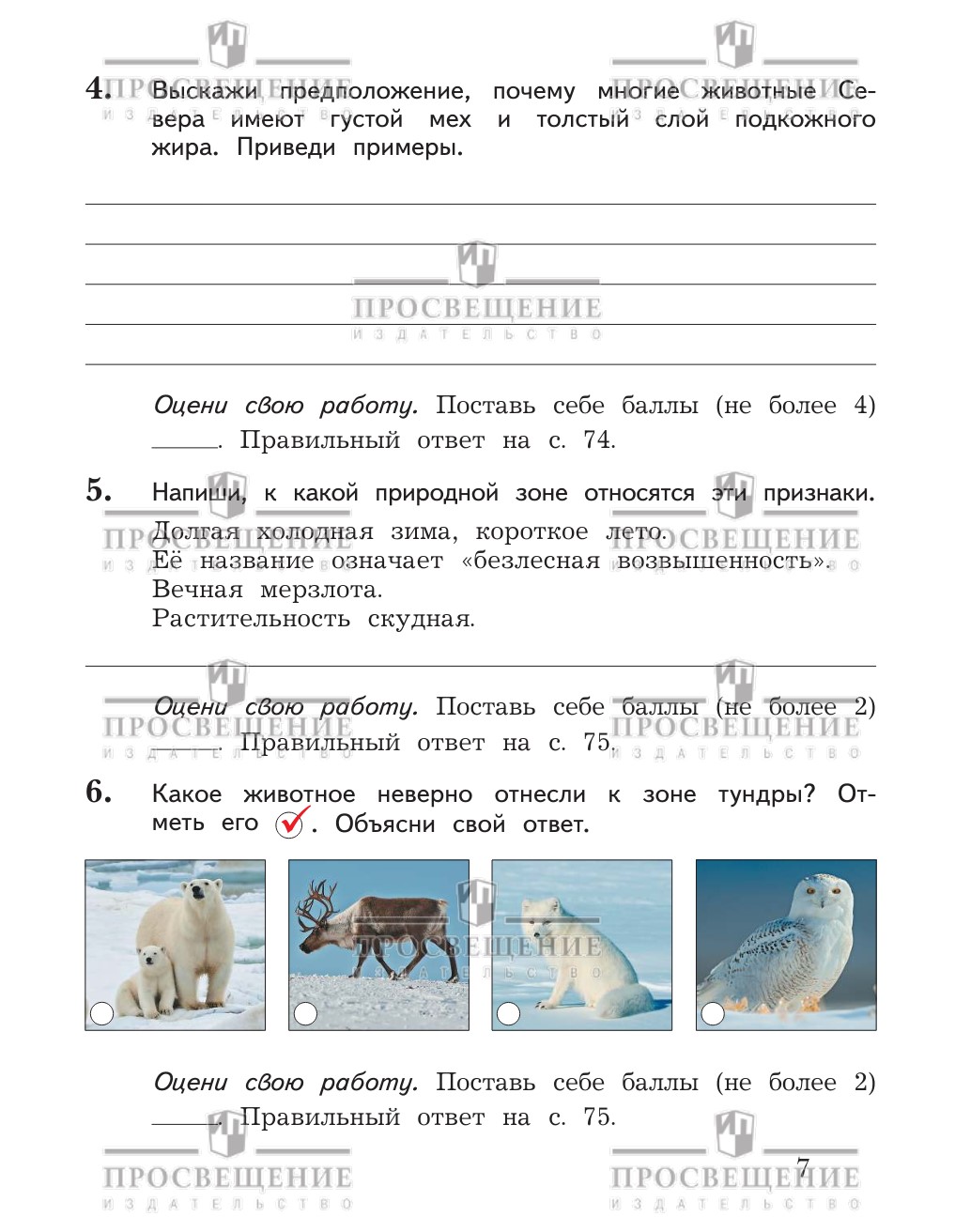 Пособия Просвещение Окружающий мир 4 класс Тетрадь для проверочных работ В 2 частях Часть 2 - фото 3