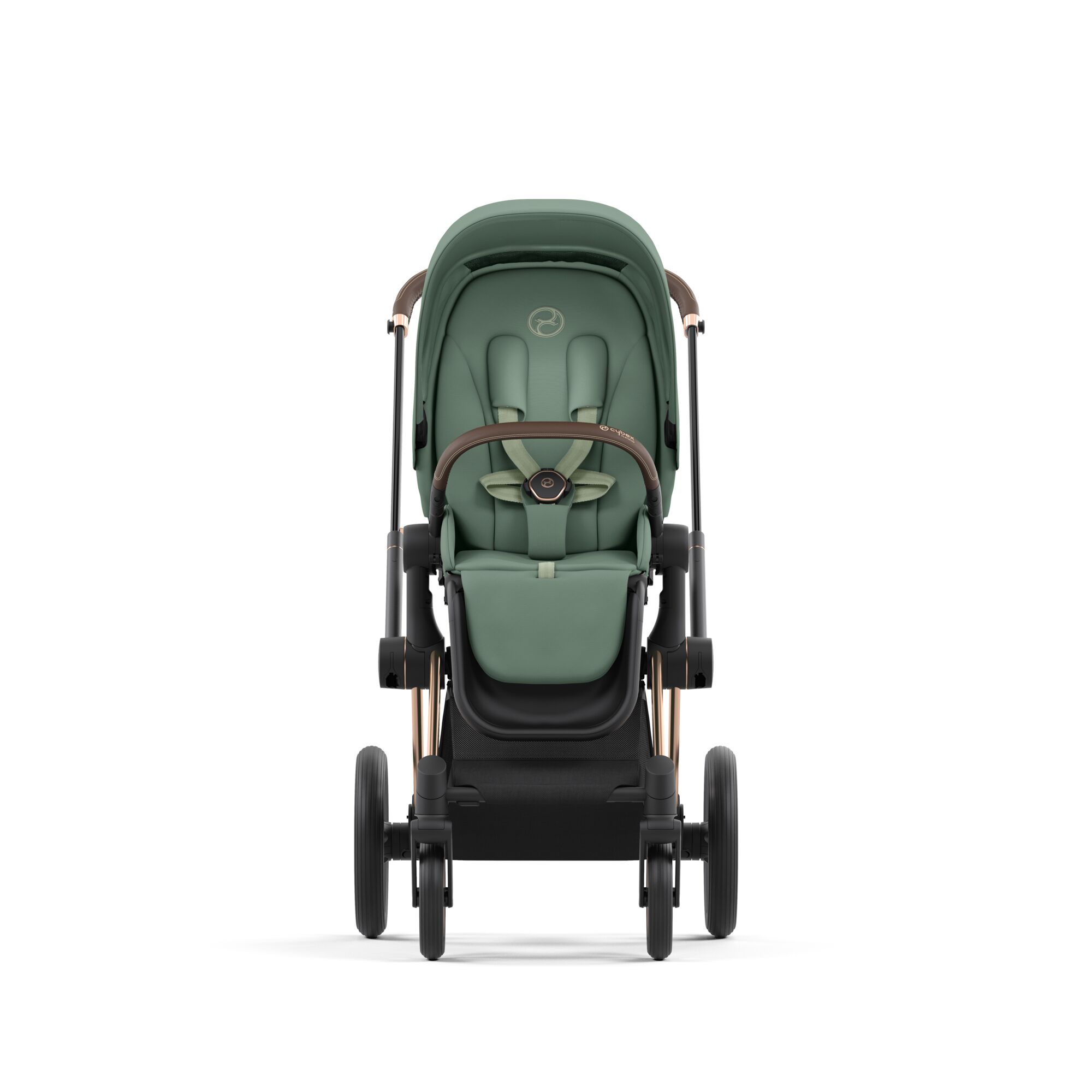 Коляска 2в1 Cybex Priam IV Rosegold зеленый - фото 6