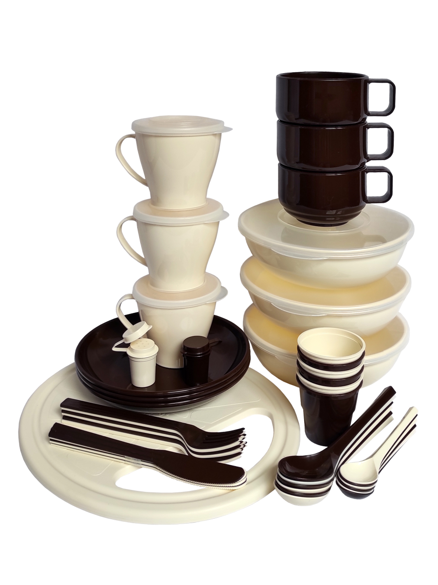 Набор посуды Solaris на 3-6 персон ванильно-шоколадный Расширенный - фото 15