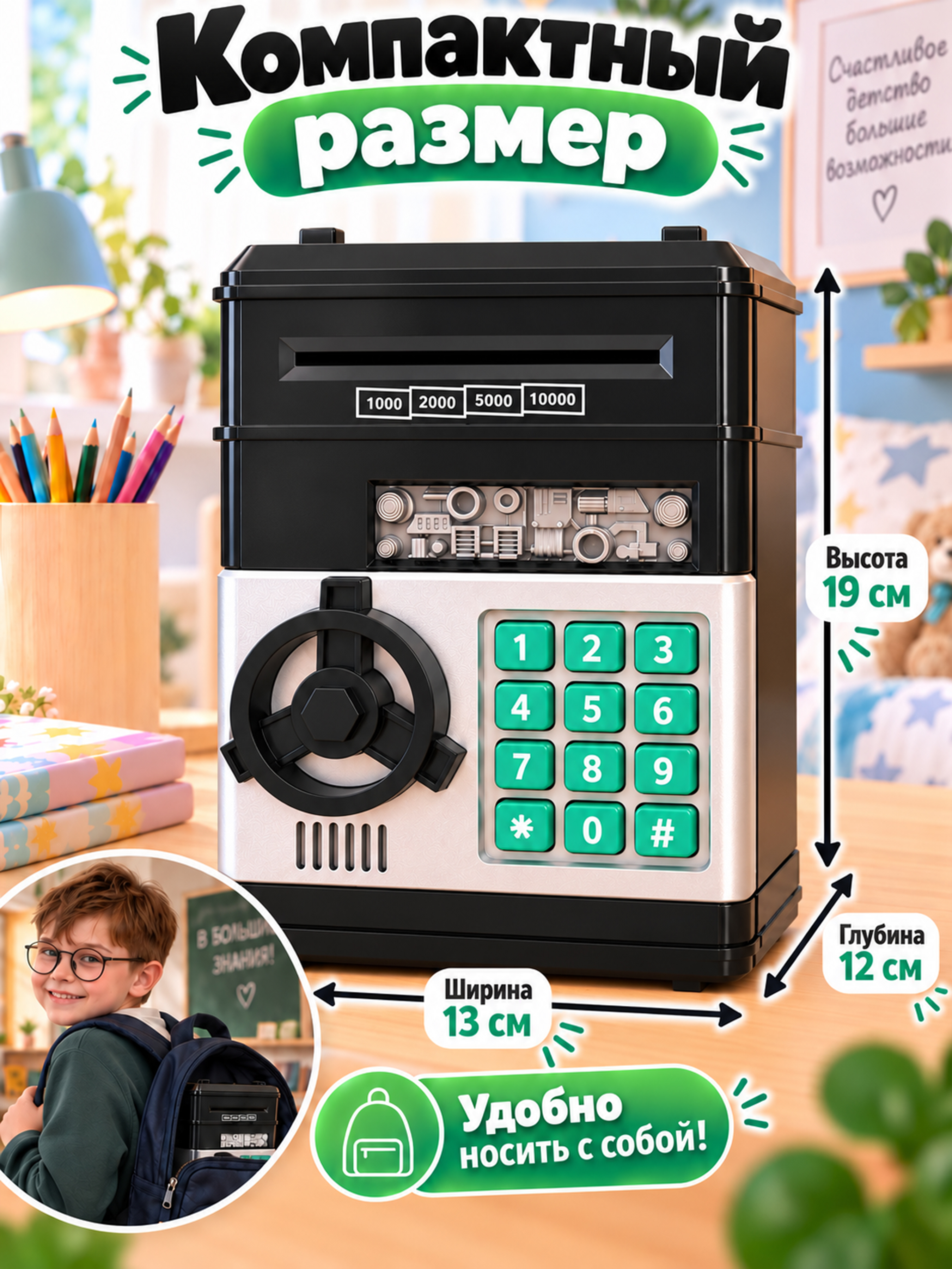 Игрушка Бестселлер c купюроприемником сейф - фото 4