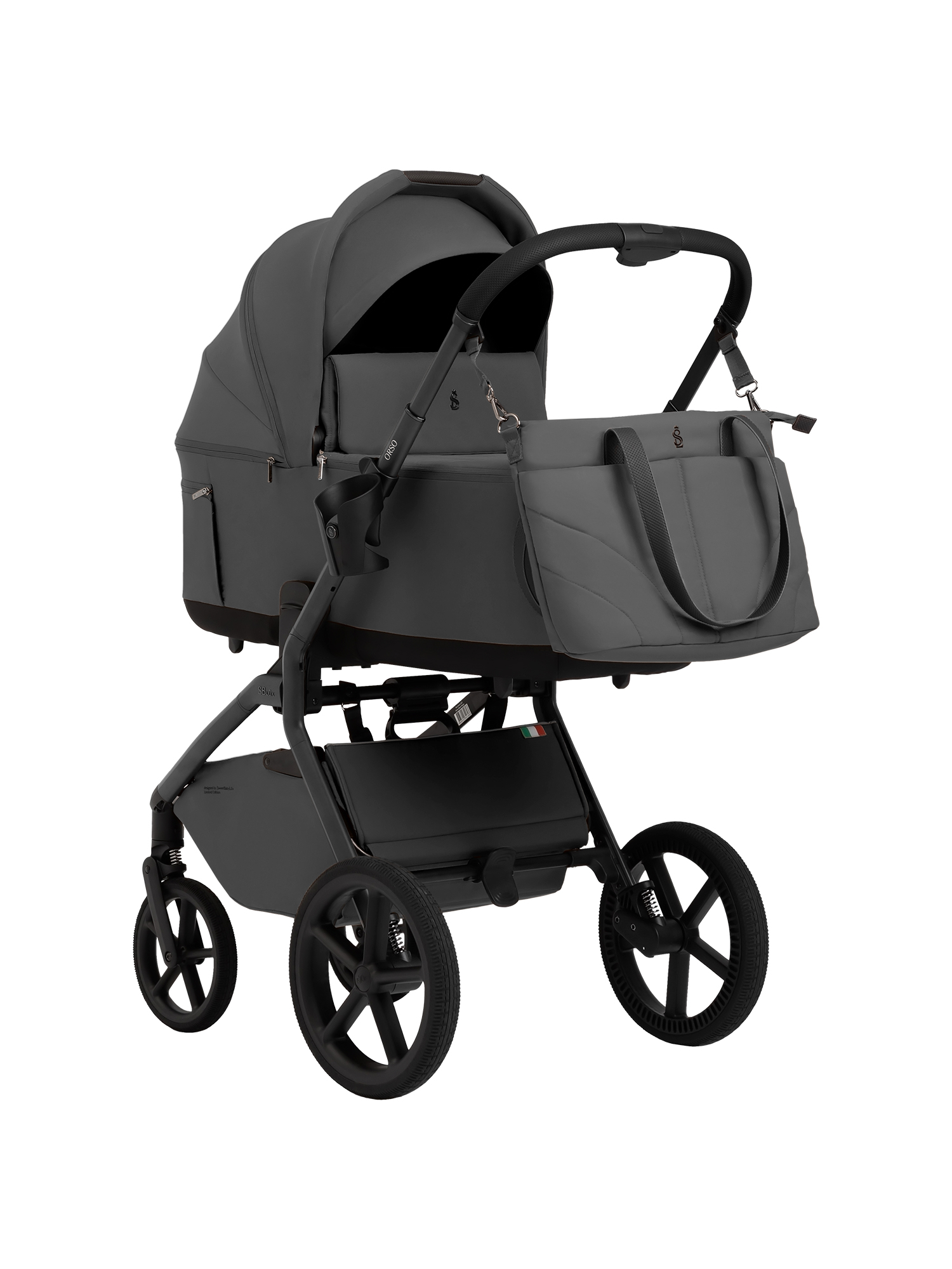Коляска 2в1 Sweet Baby Orso Dark Grey серый - фото 19