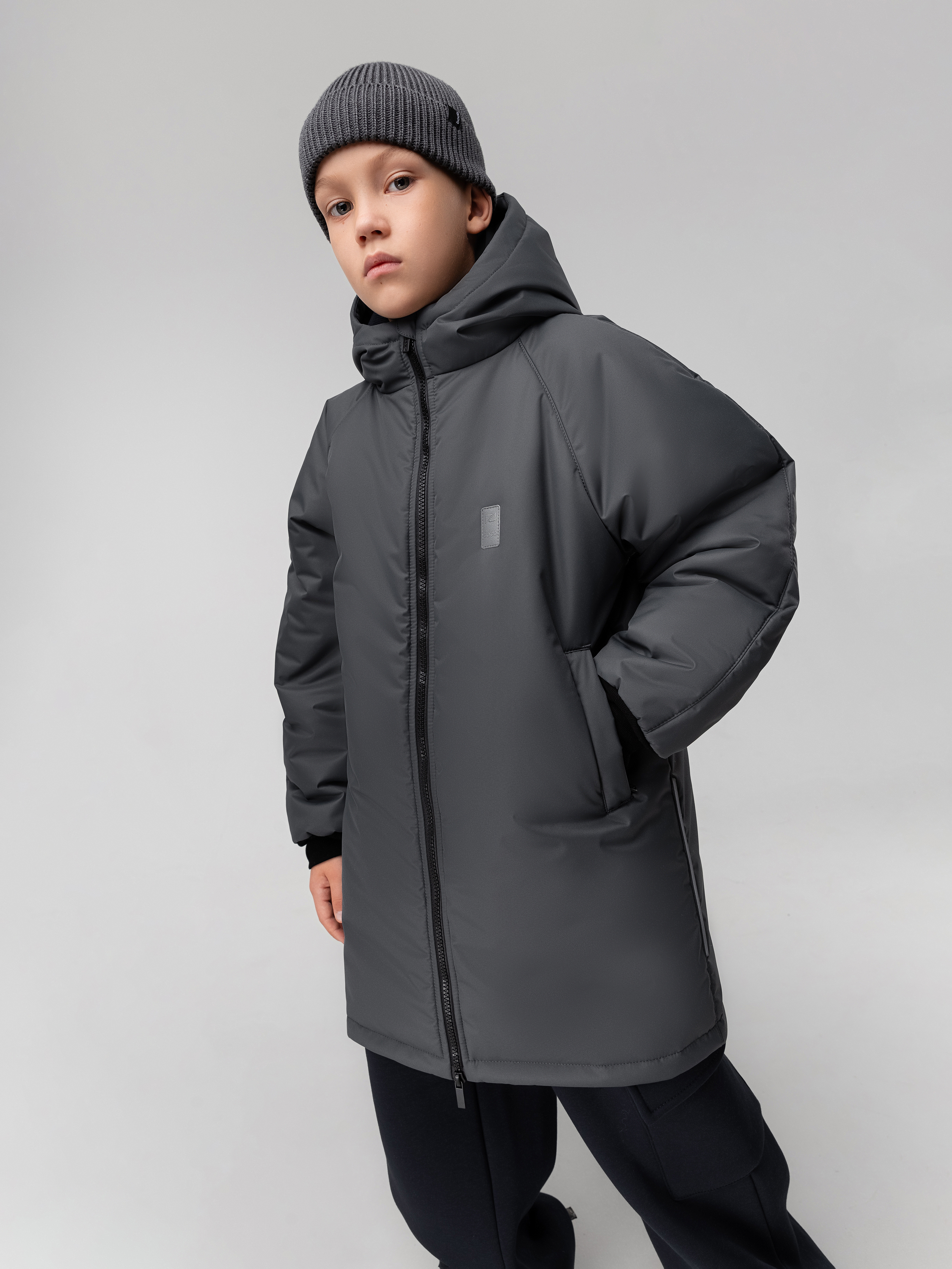 Пальто Bodo 49-10U_темно-серый - фото 3