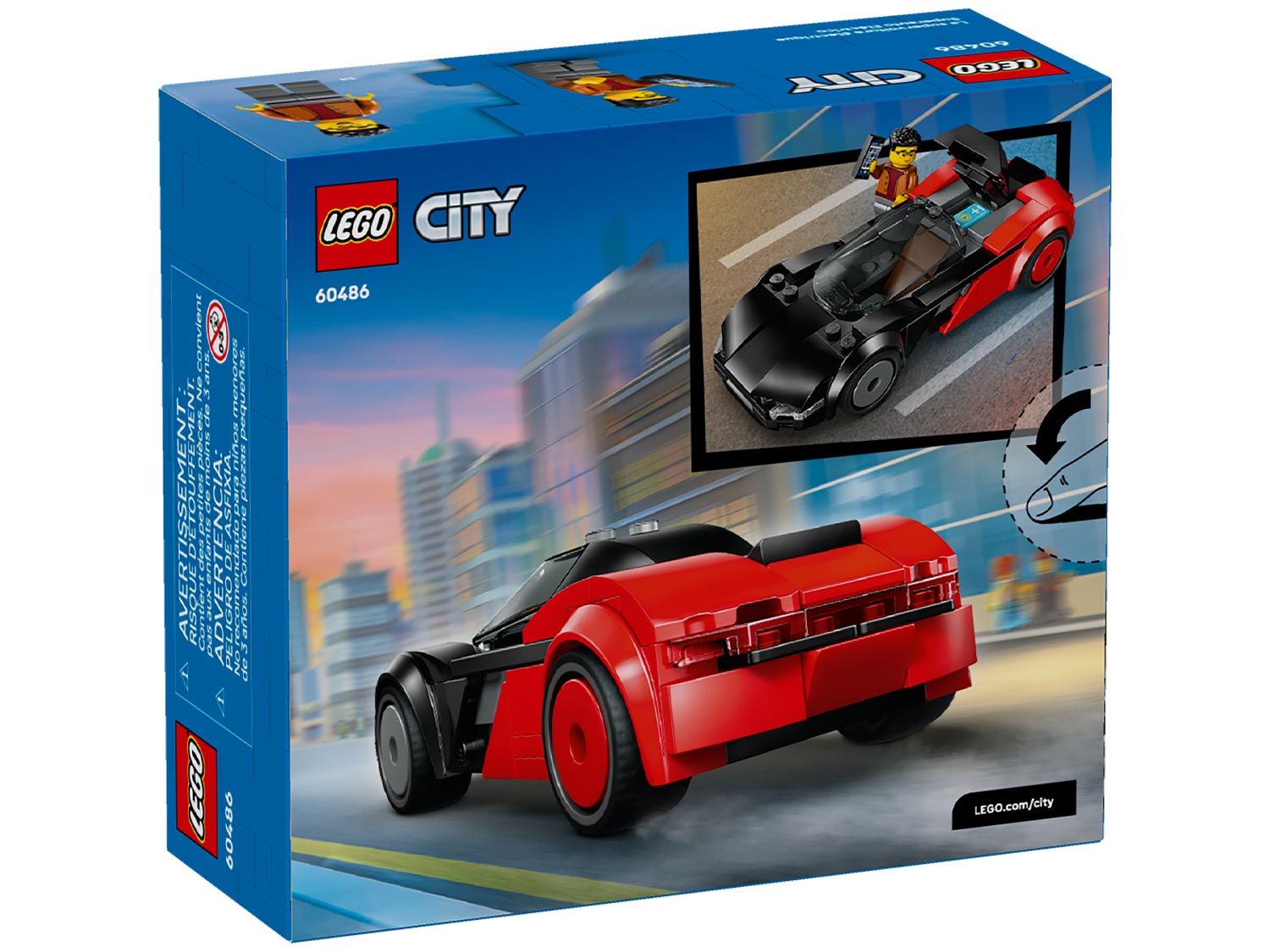 Конструктор LEGO City Электросуперкар 60486 109 дет. - фото 6