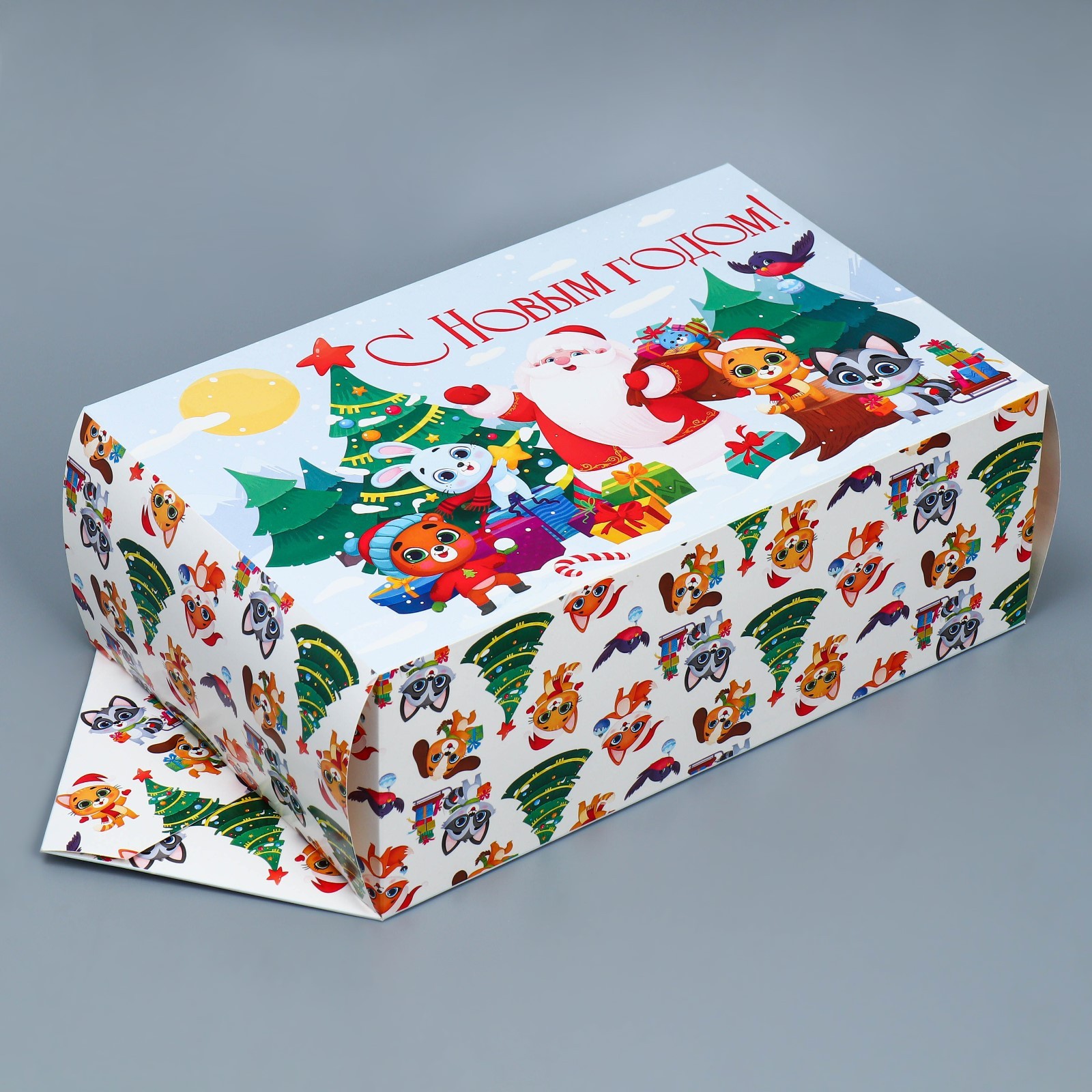 Сборная коробка-конфета Дарите Счастье "Новый год", 14 х 22 х 8 см - фото 3