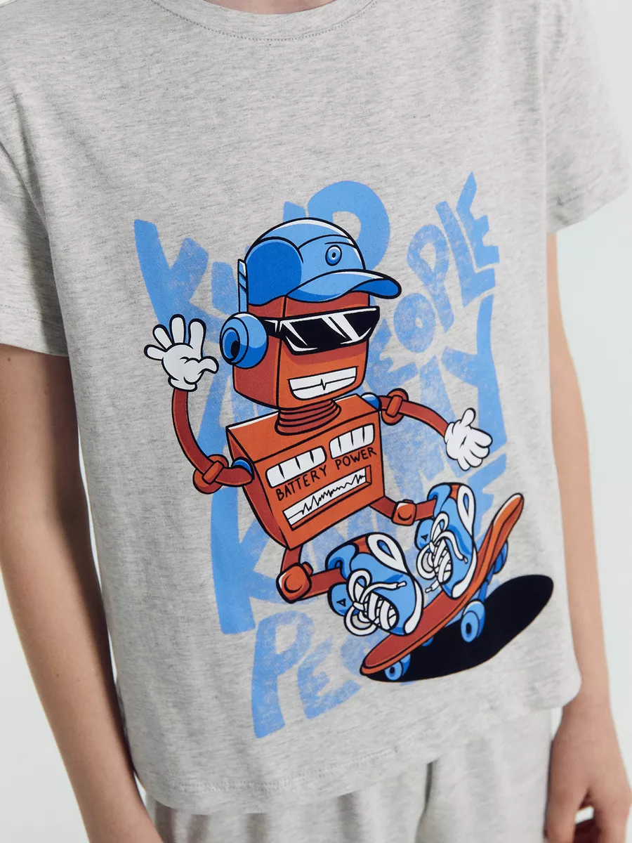 Пижама Mark Formelle (Марк Формэль) 563322-1/серый меланж 4306-А +печать - фото 8