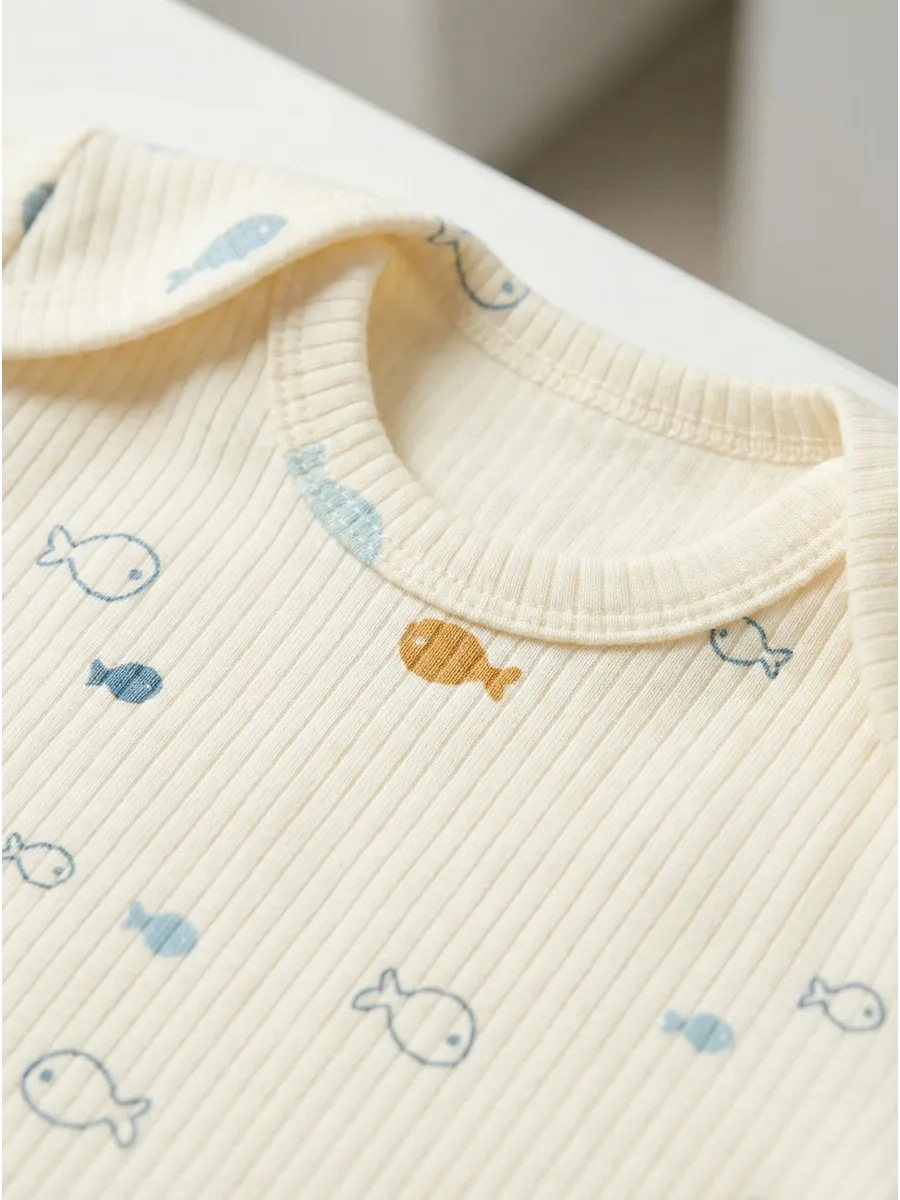 Футболки 3 шт Супер Пупс нбр/3пр/футб/голубыерыбки - фото 5