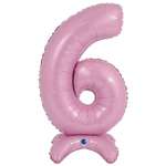 Шар GRABO Цифра 6 фольгированный Pastel-Pink 1207-4281