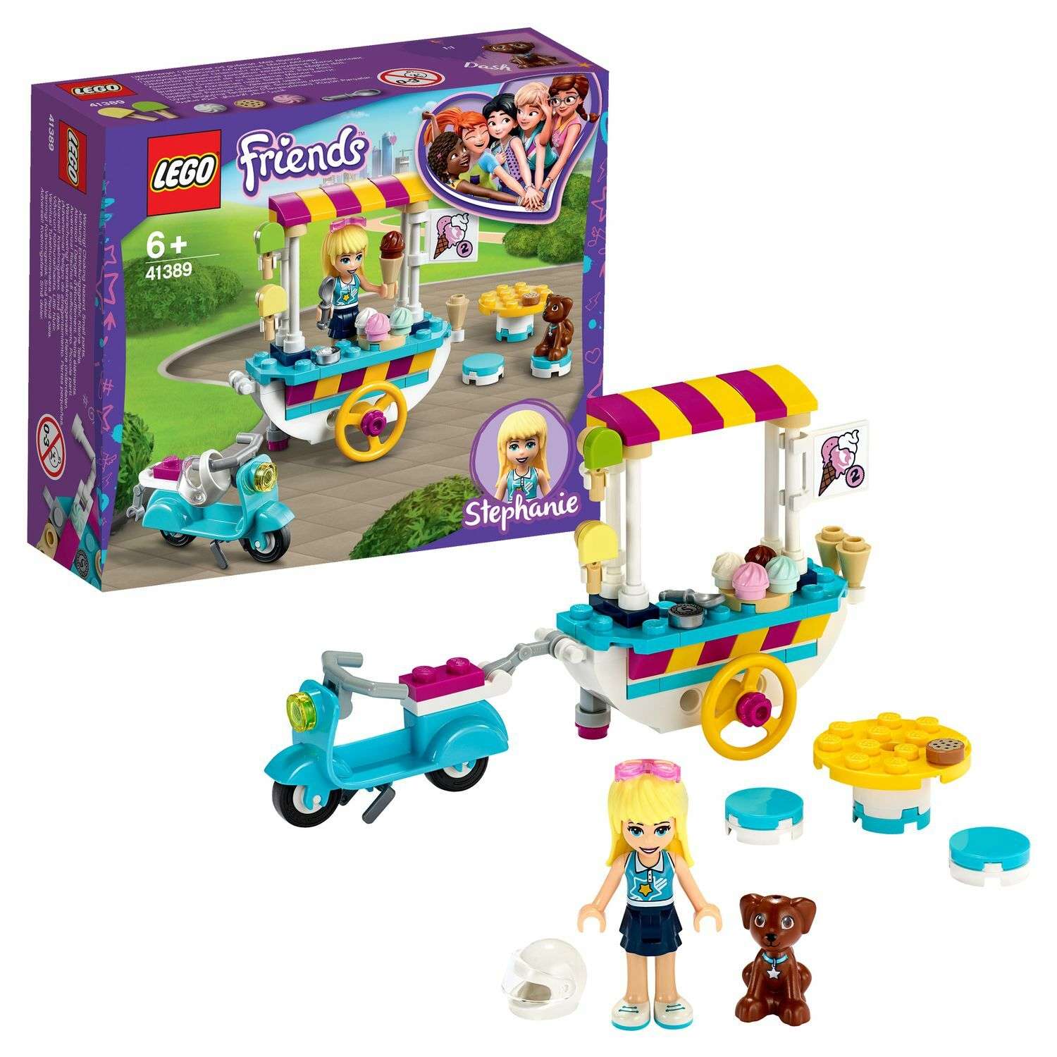 Конструктор LEGO Friends Тележка с мороженым блочный - фото 1