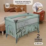 Манеж-кровать Amarobaby Transform Africa прямоугольный зеленый