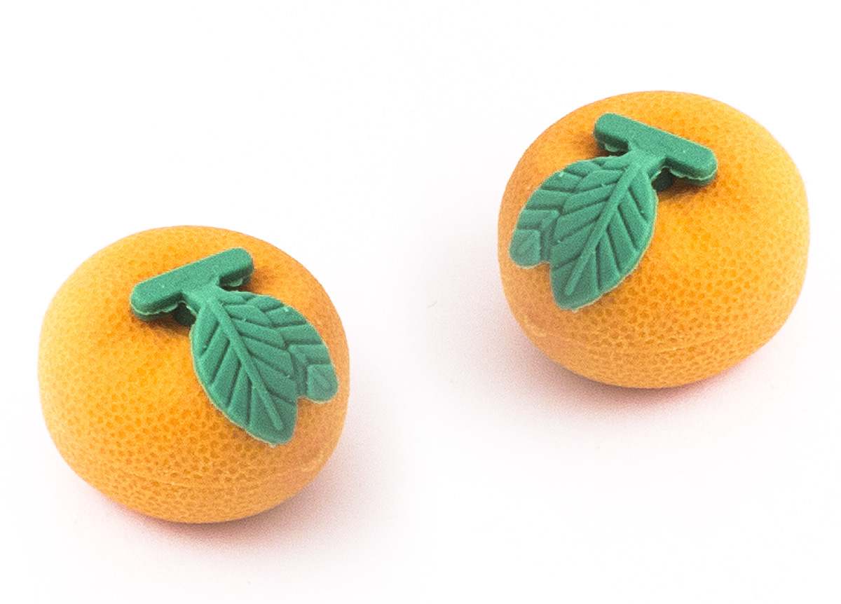 Ластик ЭВРИКА Мандарин 2 шт. - фото 1