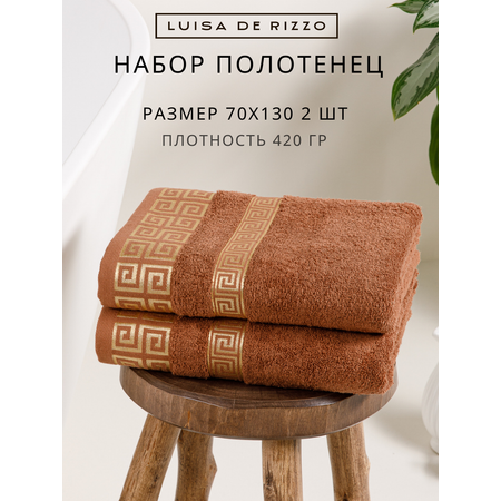 Полотенце банное махровое Luisa de Rizzo 2 шт коричневый
