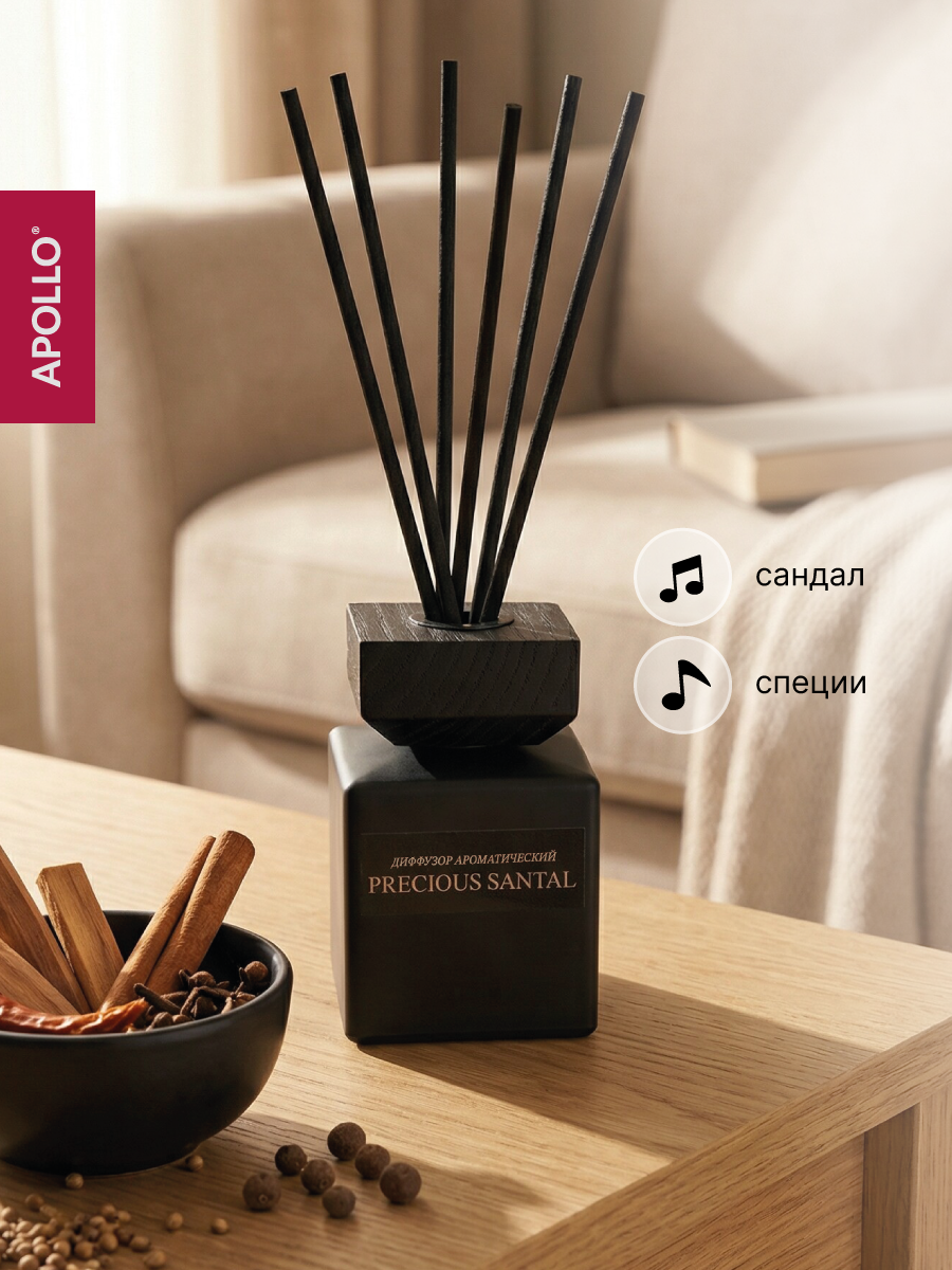 Ароматический диффузор APOLLO сандал и специи 120 мл - фото 1