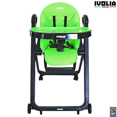 Стульчик для кормления Ivolia LOVE 02 4 колеса green трансформер