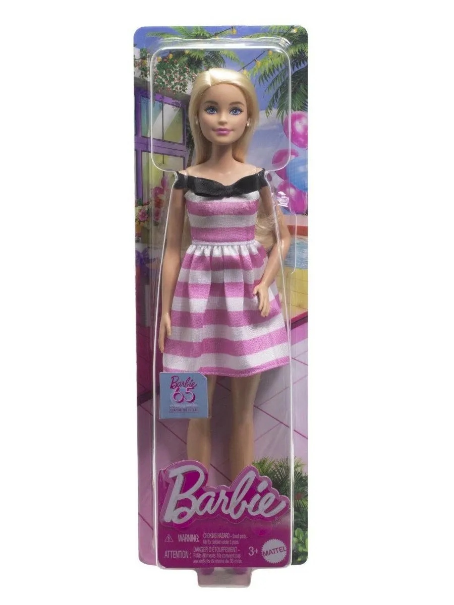Кукла модельная Barbie 65th Anniversary Барби в винтажном наряде высота 29 см HTH66 - фото 3