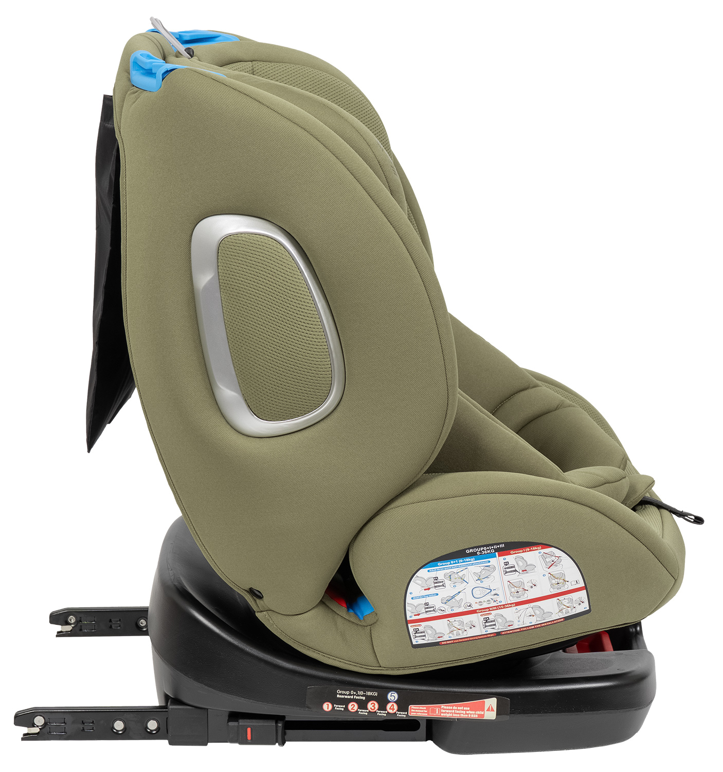 Автокресло Farfello YB102A Isofix 0+/1/2/3 (0-36 кг) зеленый - фото 10