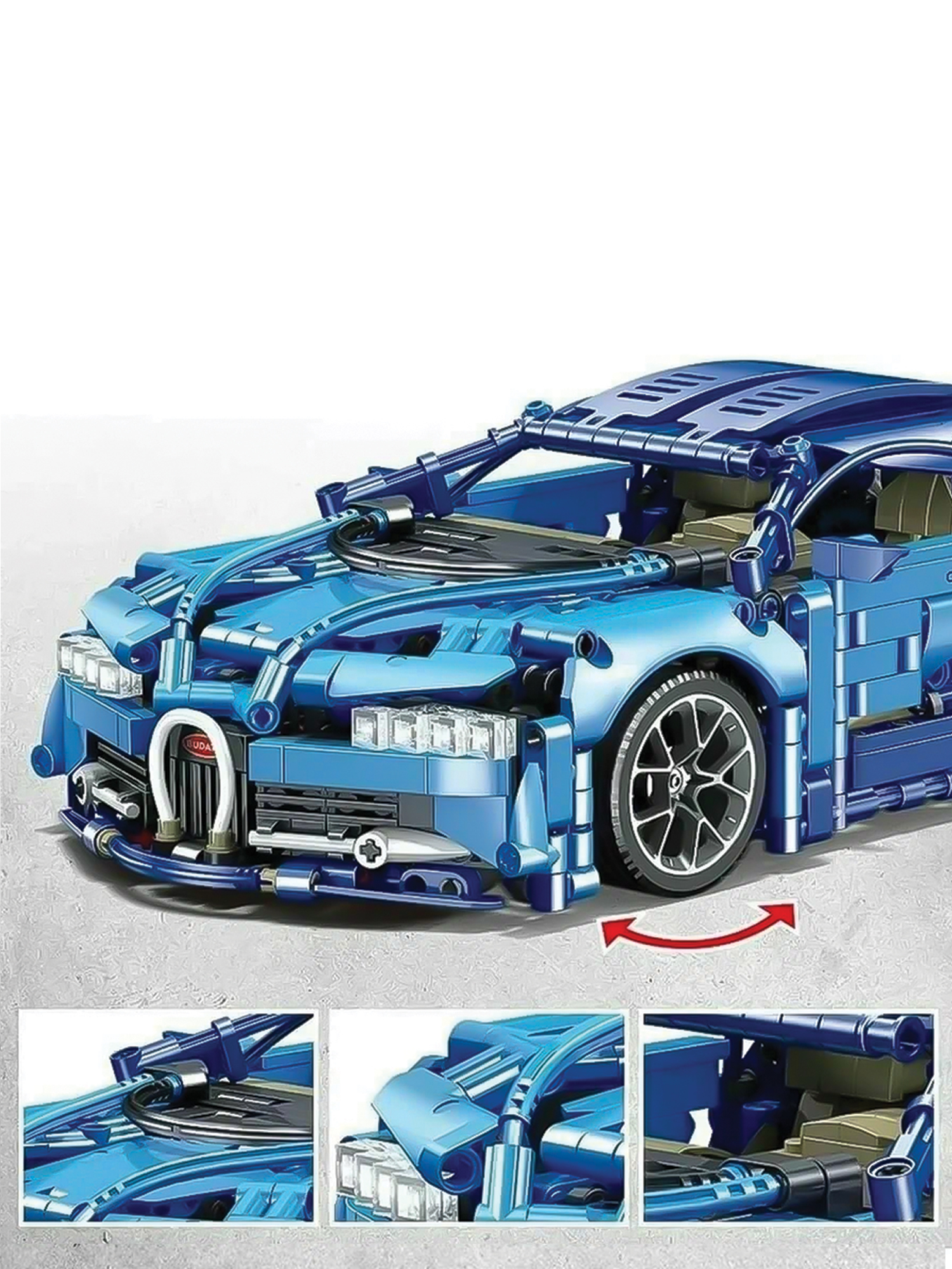 Конструктор Madliani Бугатти Bugatti Chiron 1355 дет. - фото 3