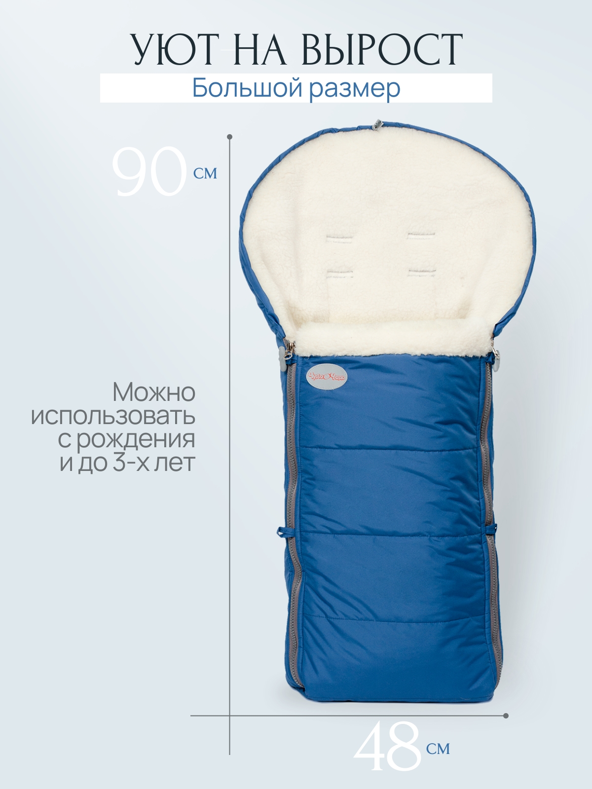 Конверт в коляску Чудо-Чадо New Classic синий - фото 2