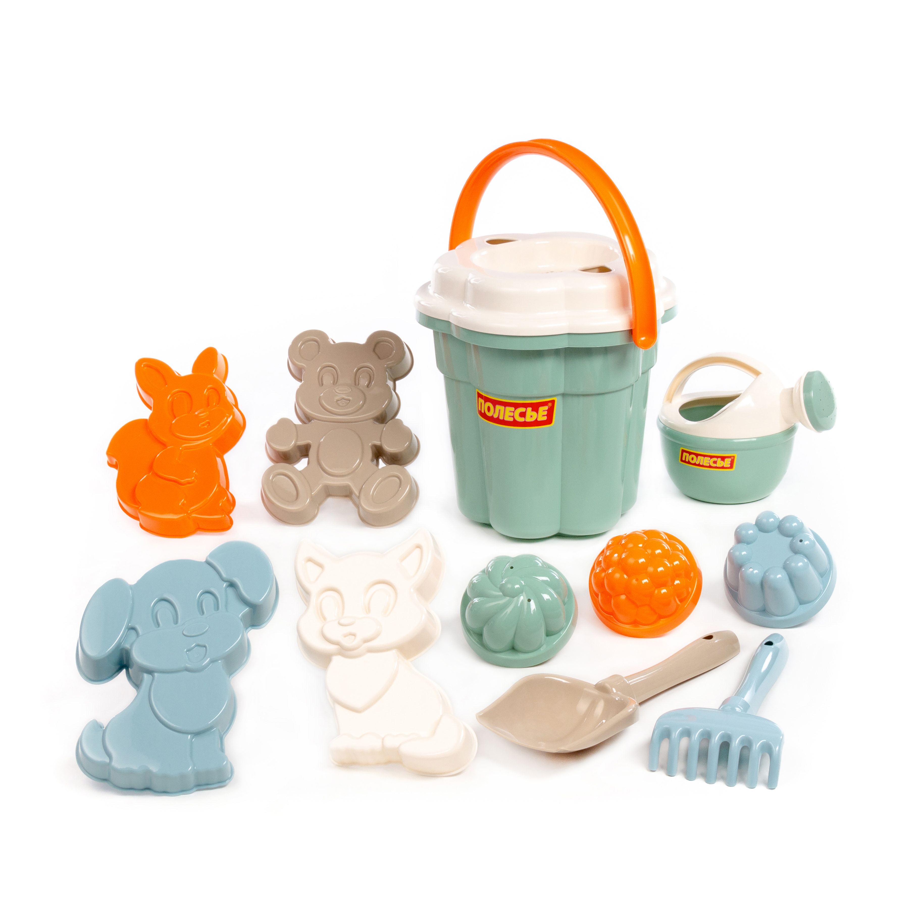 Песочный набор Полесье в рюкзаке оливковый 1 предм. - фото 1