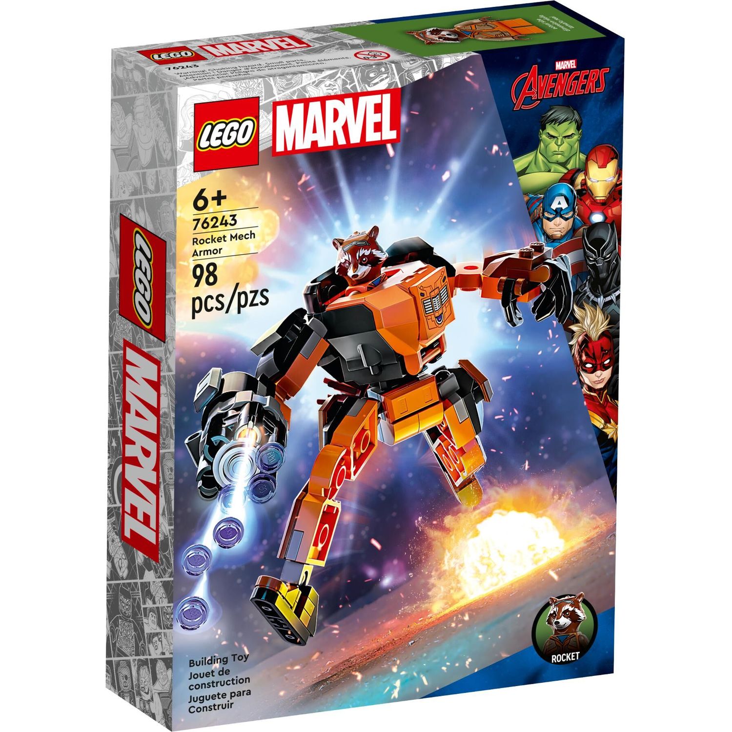 Конструктор LEGO Marvel Super Heroes Броня ракетного робота блочный - фото 1