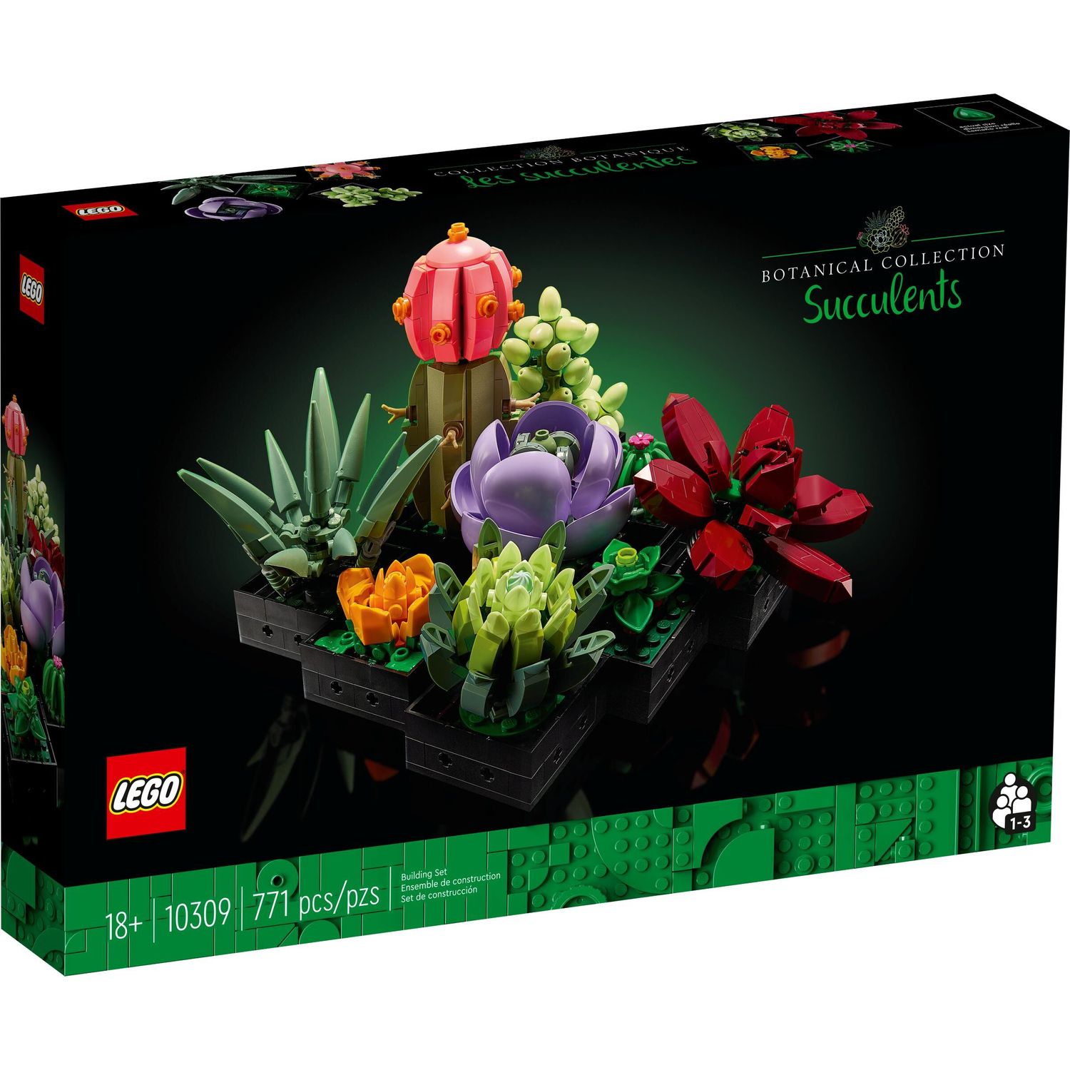 Конструктор LEGO Icons Суккуленты блочный - фото 1