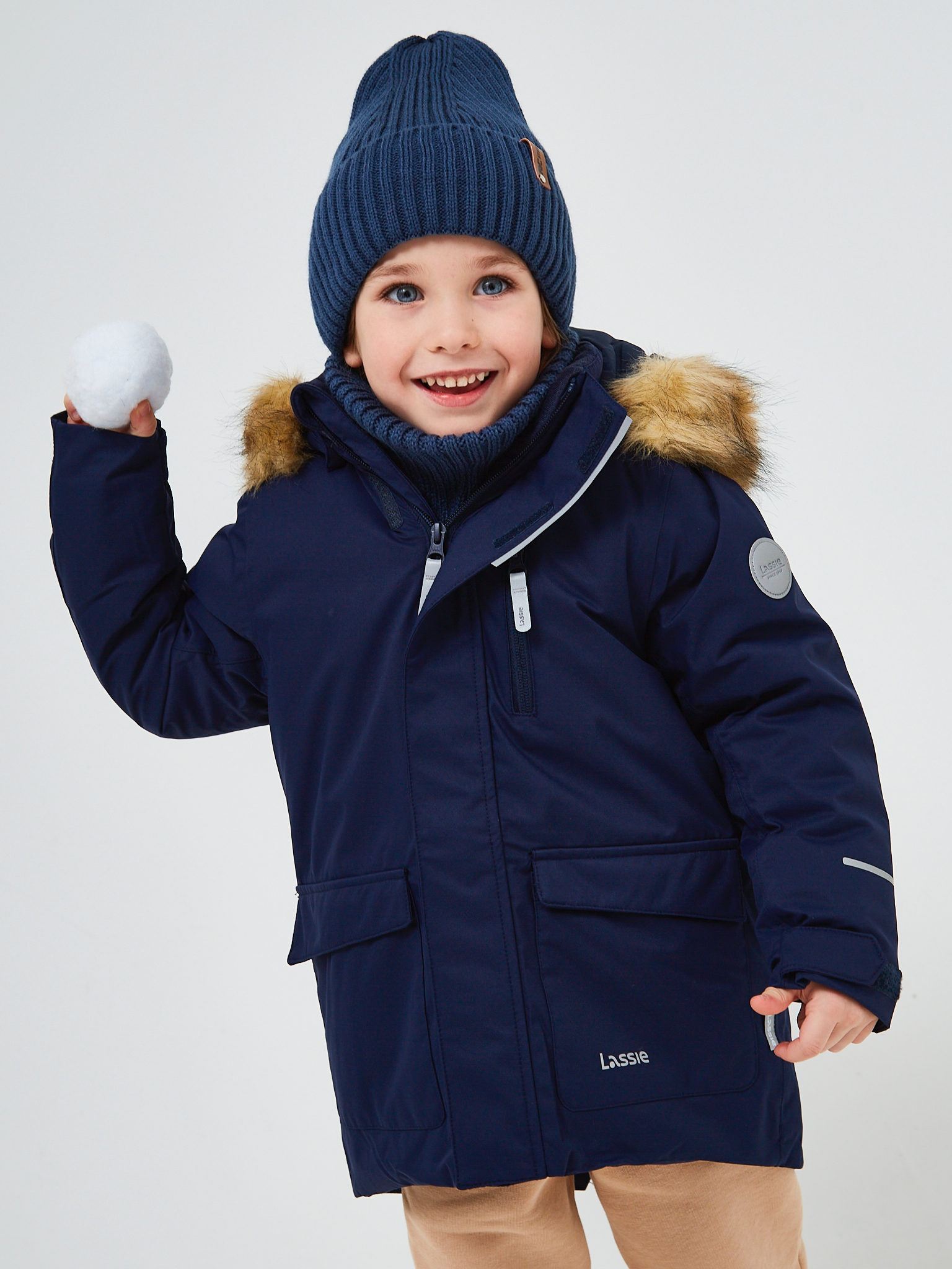 Шапка и снуд NYCkids NYC-H-53-poloski-jeansB - фото 10
