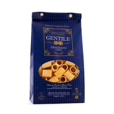 Макароны Gentile из твердых сортов пшеницы Медземанике Ригате 500 г