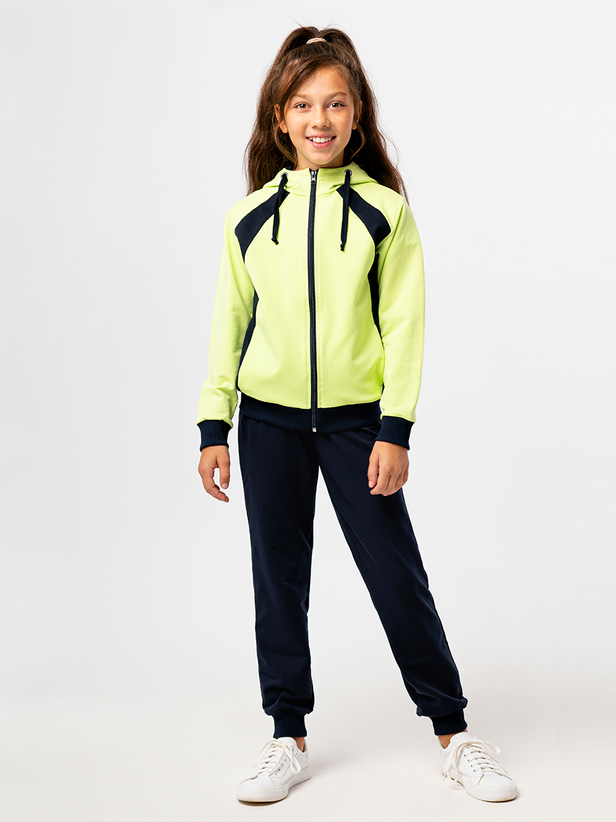 Спортивный костюм RODOS М-258/темно-синий_салатовый - фото 2