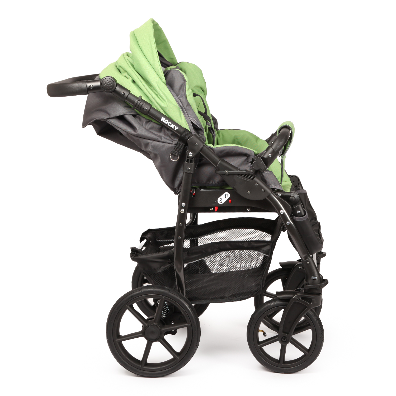 Коляска 2в1 Babyton Rocky Grey-Green - фото 8