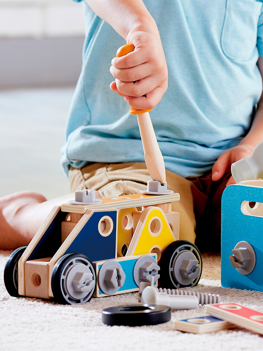 Конструктор Hape Мастерская деревянный 83 дет. - фото 6