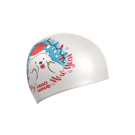 Шапочка в бассейн Mad Wave Happy New Year