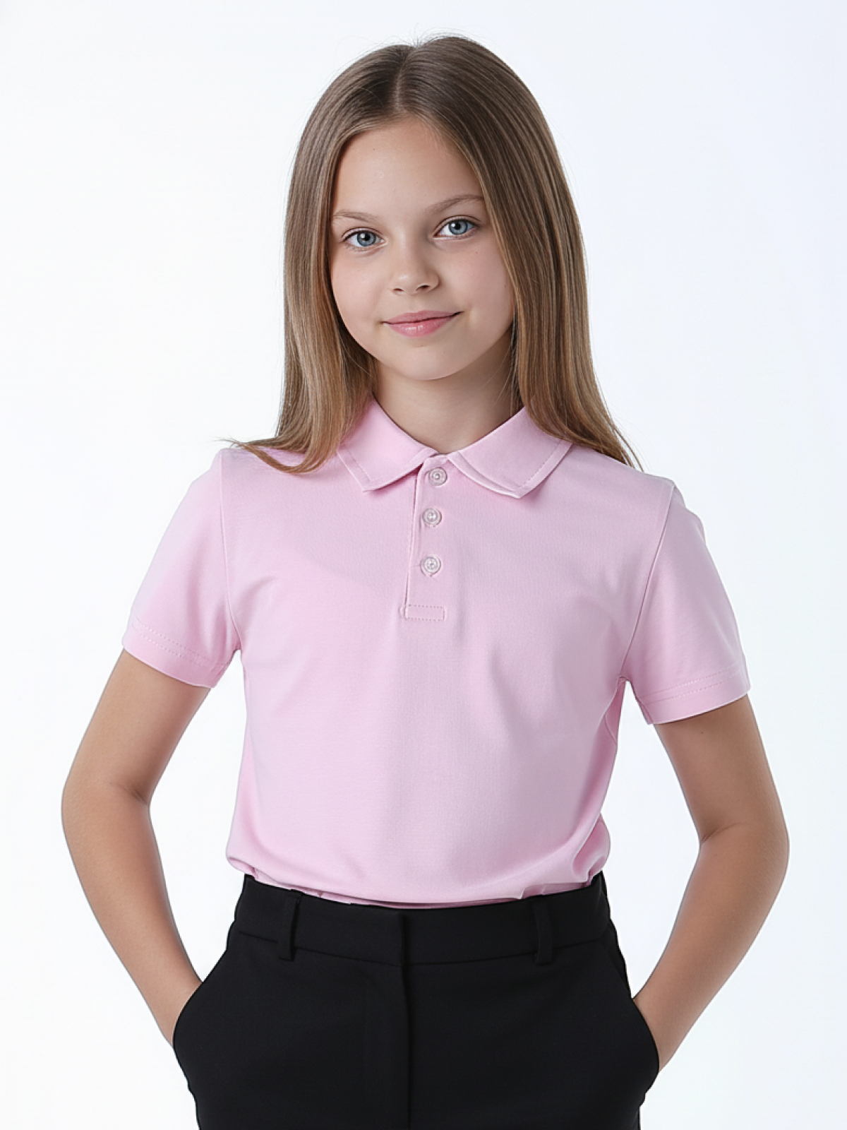 Поло Ladno 602дев/розовый - фото 1