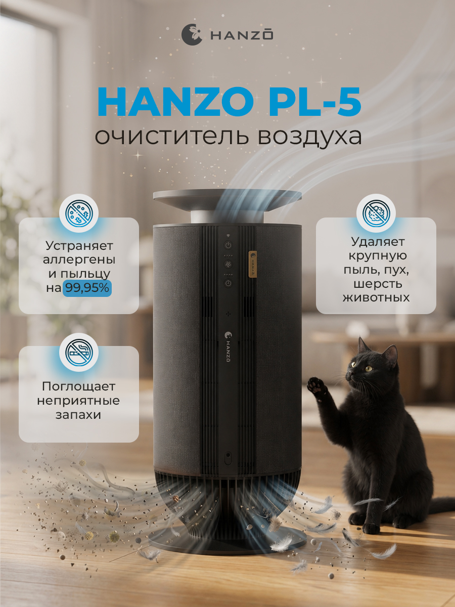 Очиститель воздуха HANZO Hanzo PL-5 Black - фото 1