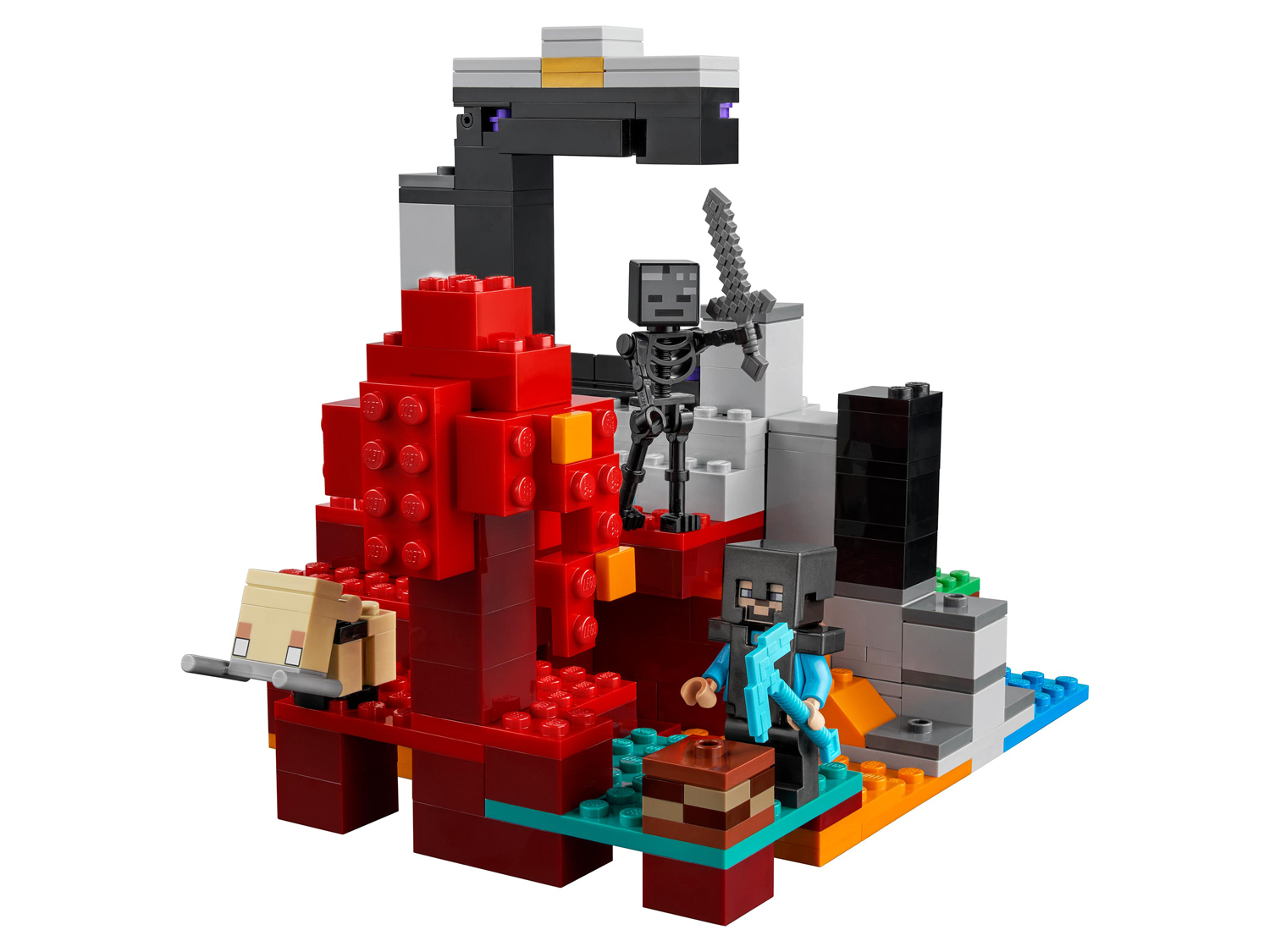 Конструктор LEGO Minecraft Разрушенный портал блочный - фото 5