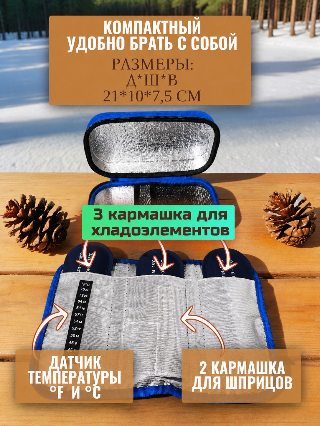 Термосумка ТОПАТОМ Пенал холода - фото 3