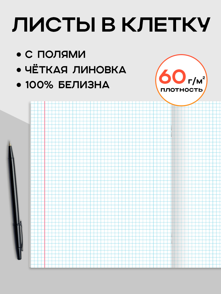 Тетрадь Prof-Press клетка 24 лист. 10 шт. - фото 2