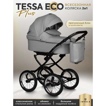 Коляска 2в1 JOVOLA Tessa Classic Eco Plus 14 04 серый