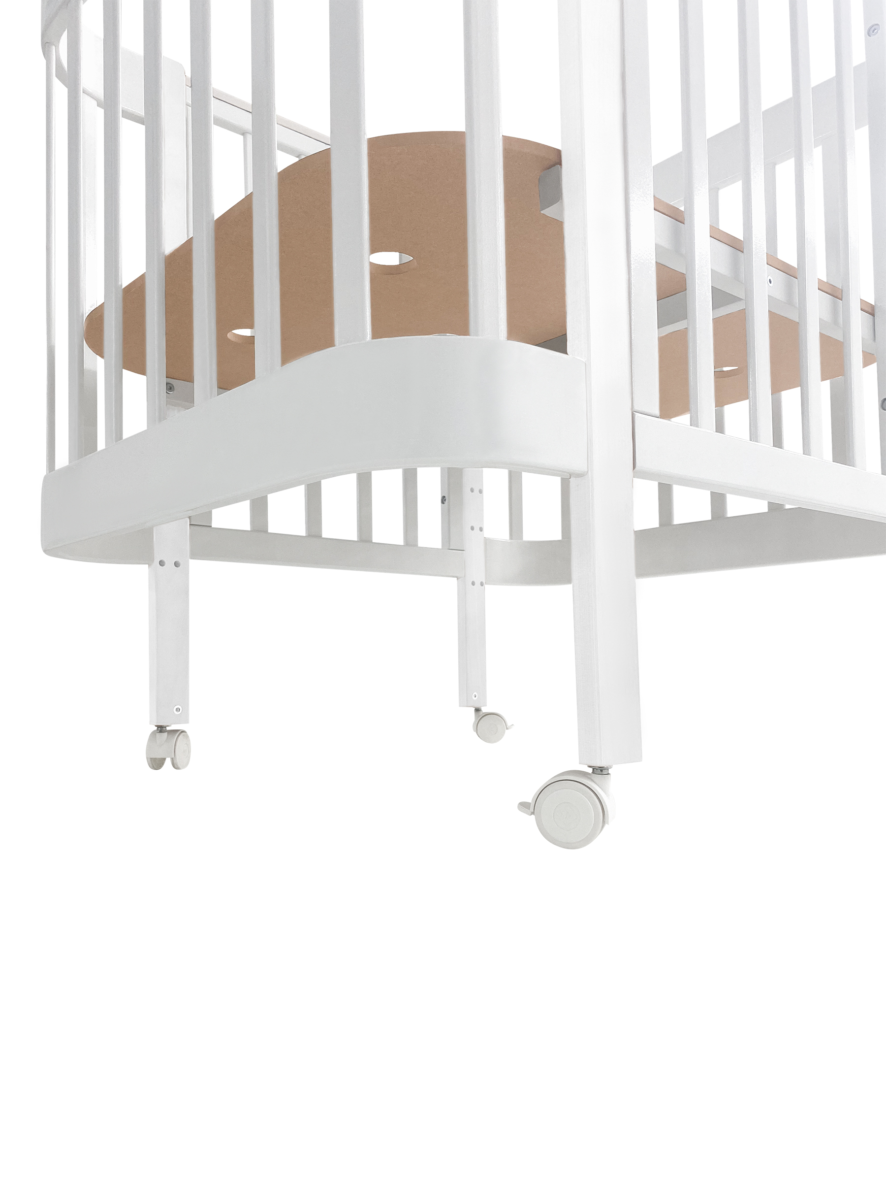 Детская кроватка Ingo Italiano Baby IN-06 4 в 1 белый, белый, продольный маятник - фото 11