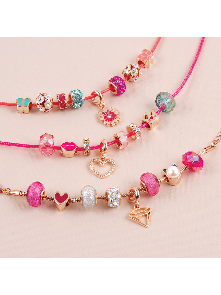 Набор для творчества Make it Real плетение Браслеты Розовое сияние - фото 10