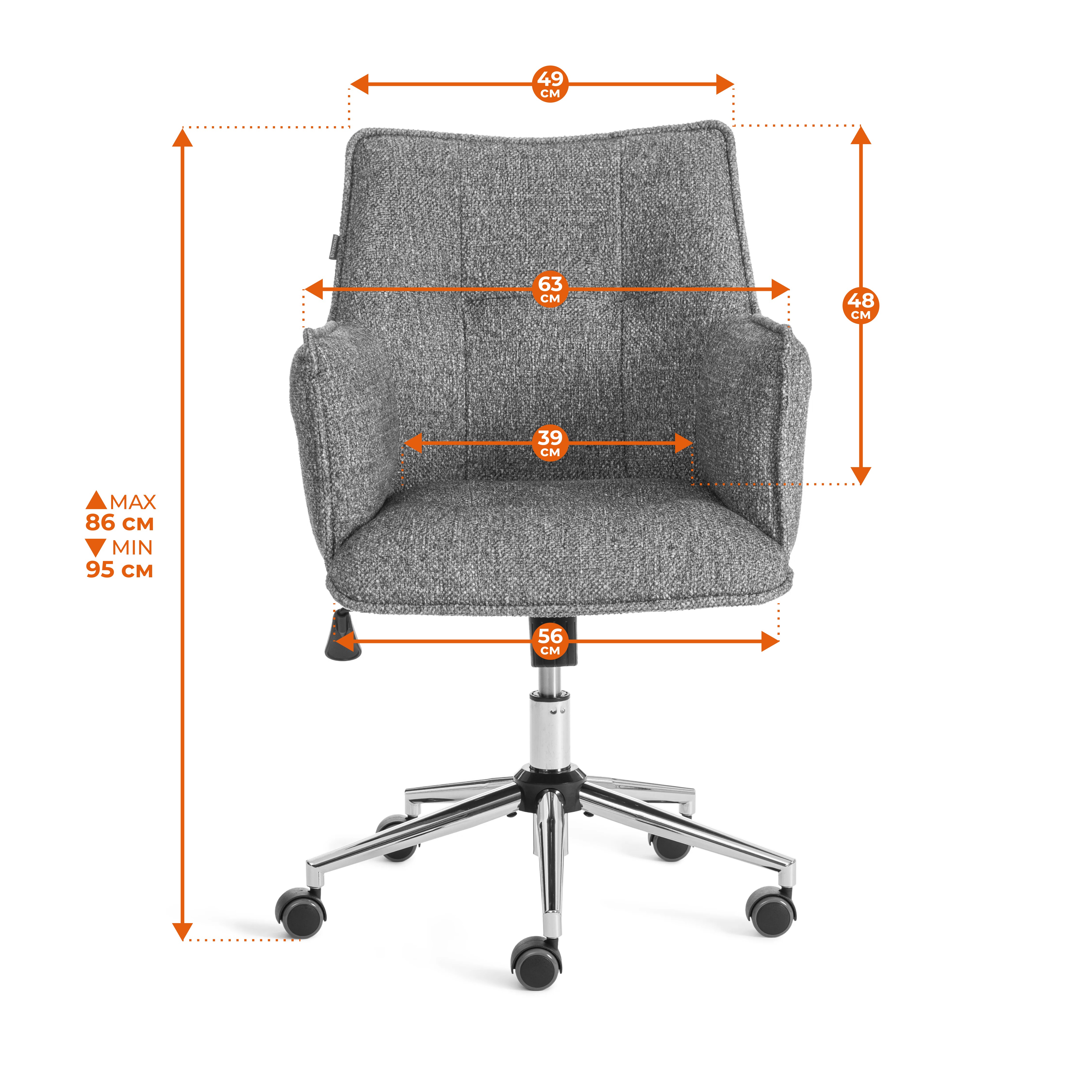 Компьютерное кресло TETCHAIR Лутц велюр букле янтарный - фото 16