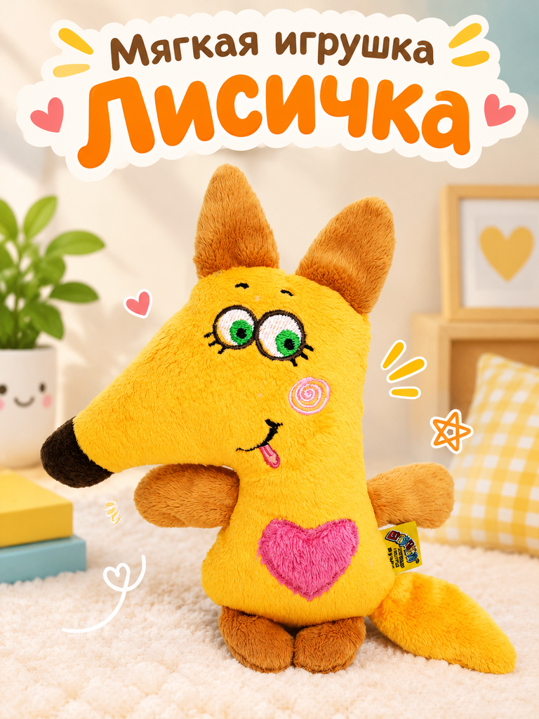 Мягкая игрушка Штучки к которым тянутся ручки лиса - фото 1
