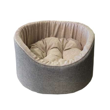 Лежанка для животных Homepet Melange Жаккард 43*38*15см Коричнево-розовый