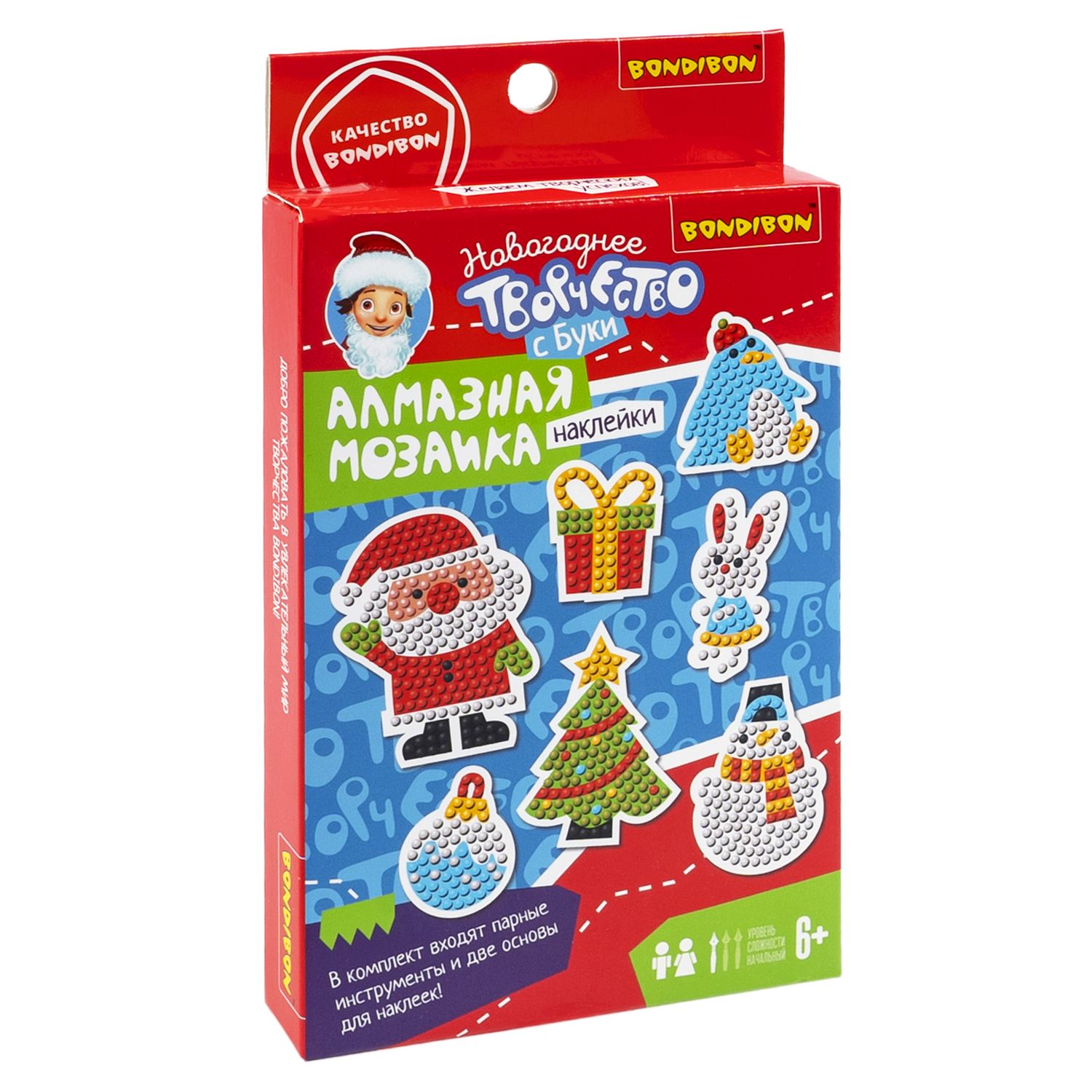 Алмазная мозаика Bondibon Наклейки новогодние - фото 2