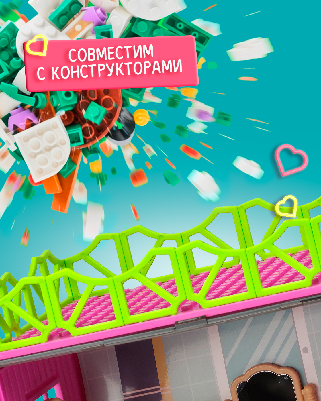 Домик для кукол 1TOY с мебелью Т26707 - фото 6