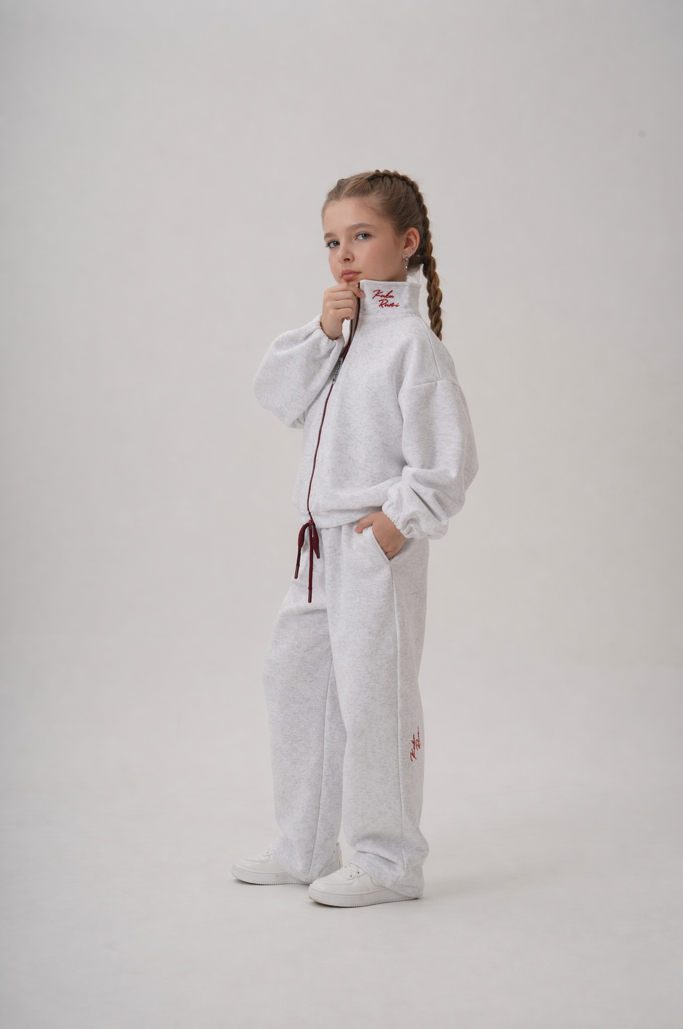 Изображение товара Стильный и комфортный костюм для девочки Kukurumi 134 спортивный с начесом