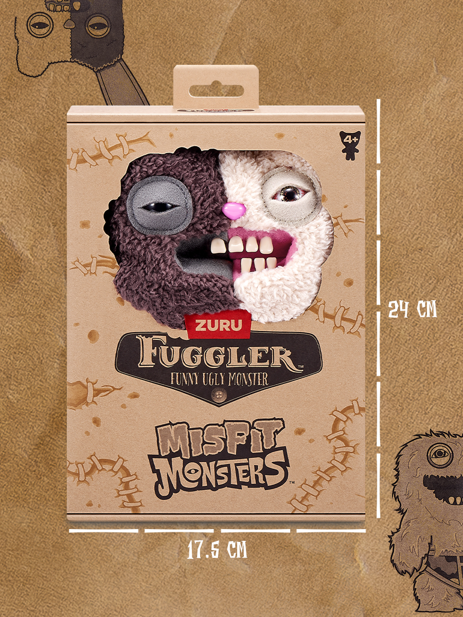 Мягкая игрушка FUGGLER Зубастик Половинки 24 см - фото 3